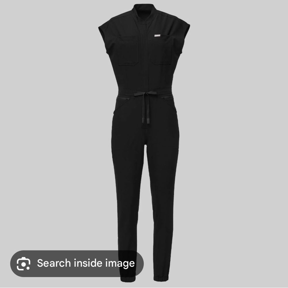 Figs Black Jumpsuit Sleek Streamlined Design